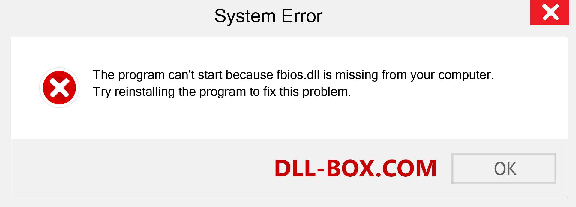  fbios.dll file is missing?. Download for Windows 7, 8, 10 - Fix  fbios dll Missing Error on Windows, photos, images